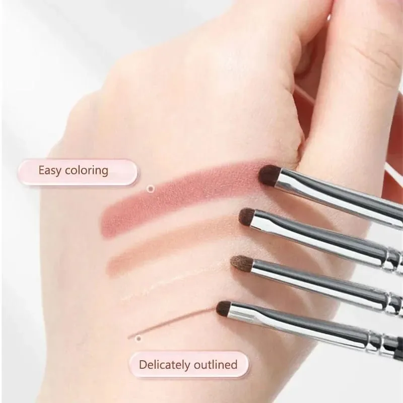 Small Angle Precise Detail Eyeshadow Brush Soft Horse Hair Eyelid Highlighter Lying Silkworm Makeup Brushes Eyes Make Up Tools — image 5