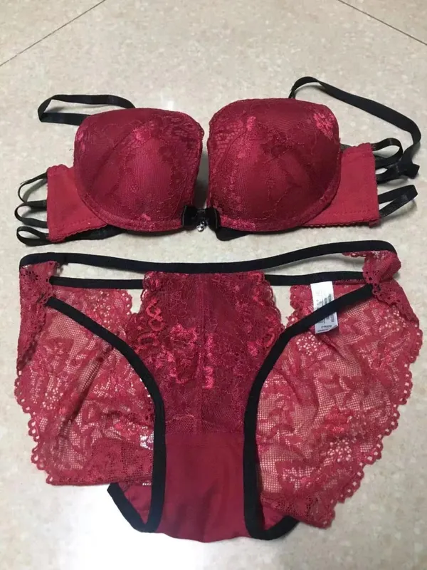 Sexy Lace Lingerie Women's Backless Thickened Bra Small Breasts Gathering Upper Support Push Up Bra — image 3