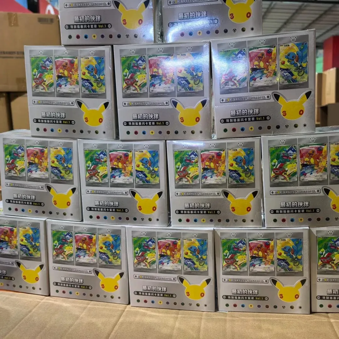 Hot 100% Official Pokemon 30th Anniversary Box Set Pinasimpleng Chinese PTCG Gem Pack Original Partners Special Illustration Card — image 4