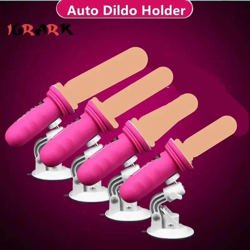 Auto Rotation Telescopic Penis Dildo Holder Sex Machine Masturbation Suction Cup Vibrator Female Masturbator Sex Toys for Women — image 3