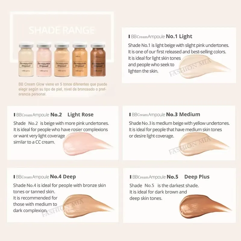 Korea Face 8ml Brightening BB Cream Beginner Starter Kit Niacinamide/Peptide Wrinkle-Fighting BB Cream Skin Care Serum Beauty