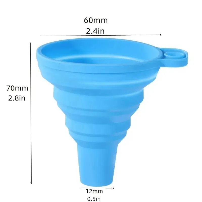 Silicone Folding Funnel Multifunctional Portable Mini Kitchen Retractable Oil Leak Household Liquid Dispenser Kitchen Utensils — image 6