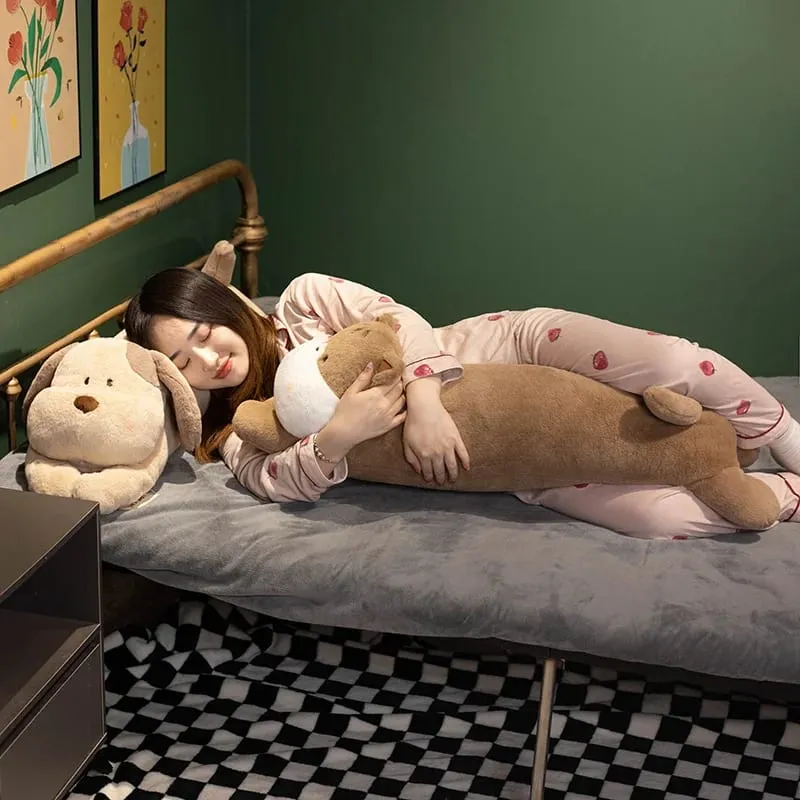 90CM Huge Soft Body Long Dog Plush Pillow Stuffed Animal Home Decoration Sofa Room Cushion Toys — image 7