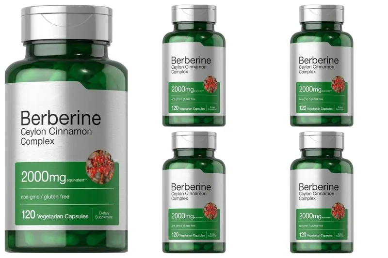 Berberine Ceylon Cinnamon Complex 2000mg Vegetarian Capsules Non-GMO Gluten Free Daily Wellness Supplement for Adults 120 Count