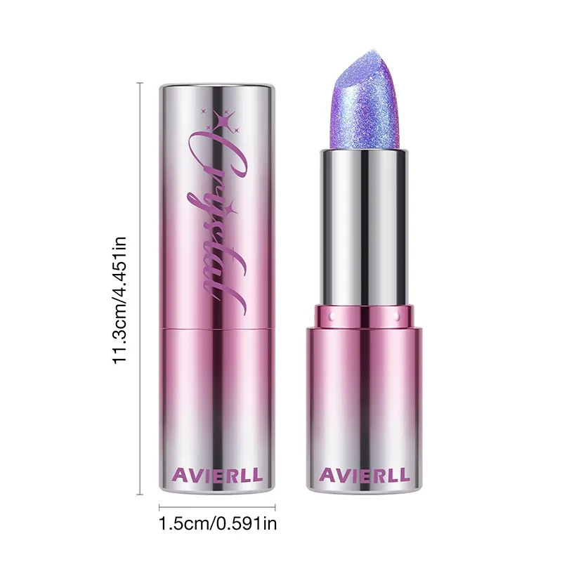 6 Color Polarised Shimmer Lipstick Metallic Pearlescent Pink Glitter Lipstick Waterproof Lasting Lip Tint Women Cosmetics Makeup