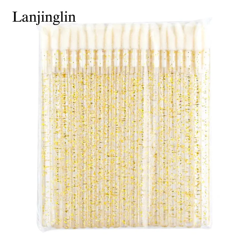 Hot Sale 50 Pcs Crystal Lip Brush Removing Cleaning Mascara Applicator Makeup Lip Brushes for Eyelash Extension Tools maquillaje — image 13