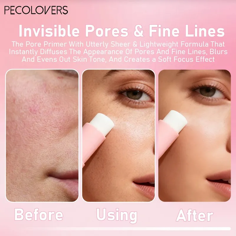 Face Makeup Set-1 Transparent Pore-Closing Stick+1 Oil-Control Loose Powder+8pcs Makeup Brush Tool Summer Waterproof Travel Set — image 4