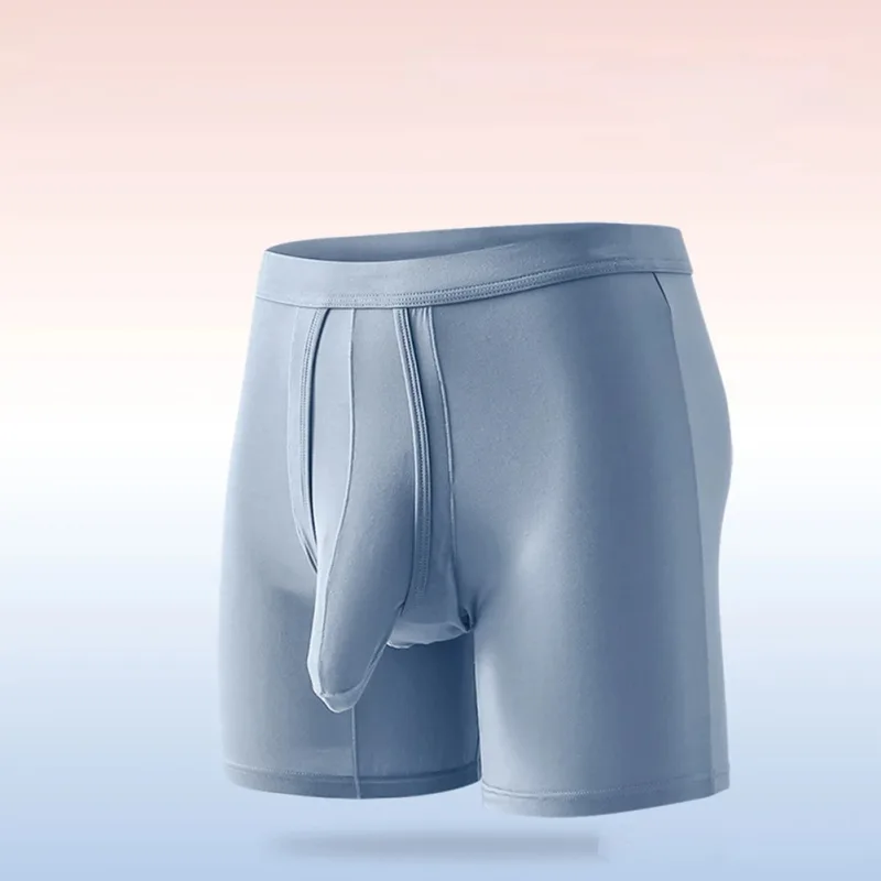 2PCS Mens Long Legs Underwear Separate Ball Pouch Breathable Comfort Sport Seamless Boxer Trunks Shorts Calzoncillo Hombre — image 13