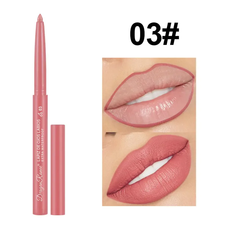 Tužka na rty Vodotěsná Tužka na rty s dlouhou výdrží Tužka na rty Matná Začátečník Automatická Tužka na rty Bean Hydratační nepřilnavé cup Lips — image 17