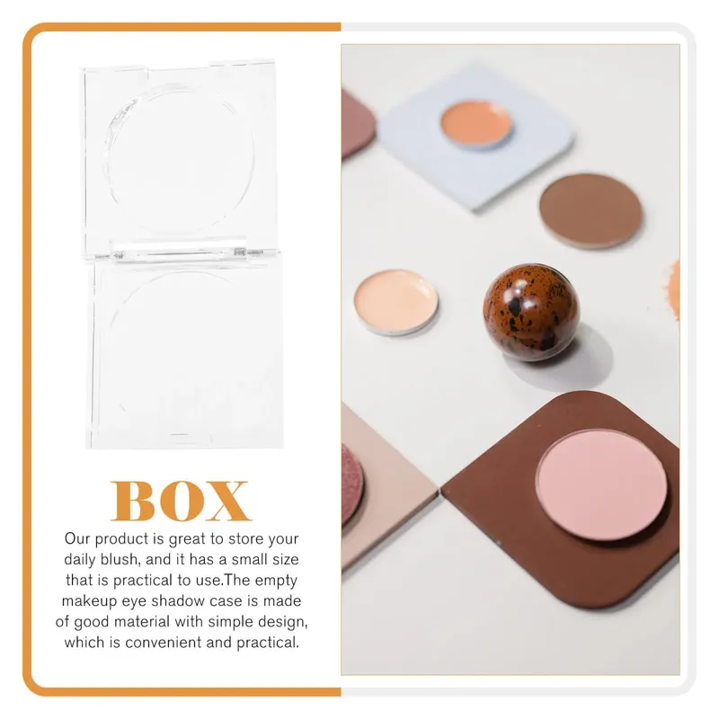4Pcs Portable Compact Blush Boxes Small Empty Makeup Organizer Containers Travel Containers Refillable Eyeshadow — image 3