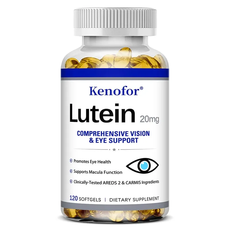 Kenofor Lutein Supplement - with Vitamin E and Zeaxanthin - Supports Eye Health and Promotes Healthy Vision - 120 Capsules