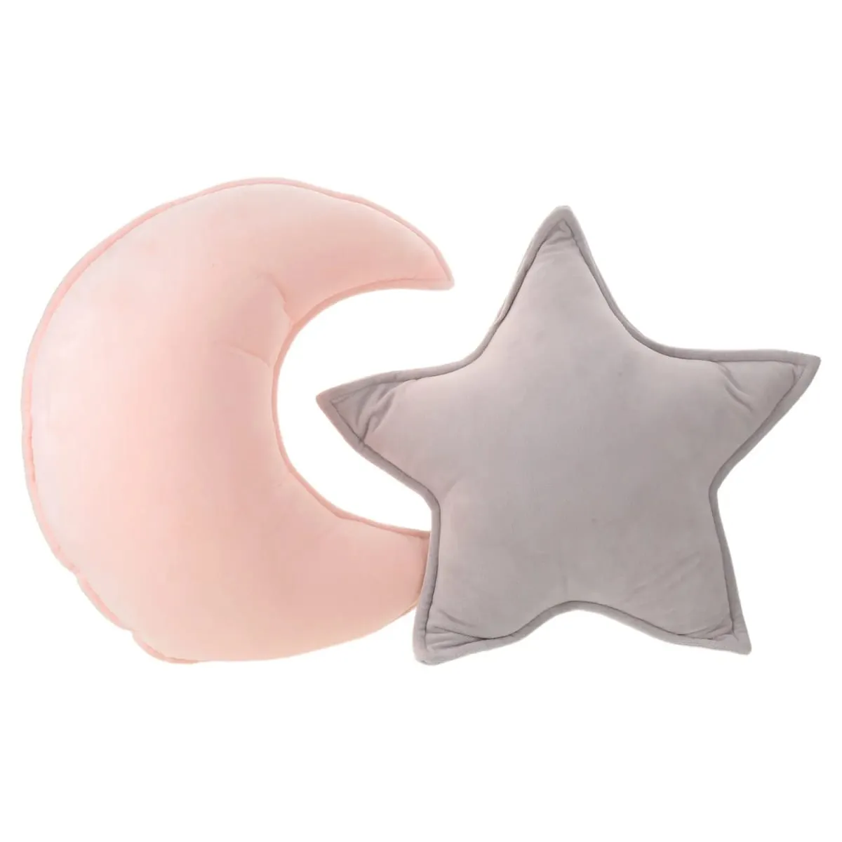 Oreillers lune et étoiles, 2 pièces, coussins décoratifs doux pour chambre de bébé, oreiller de décoration de berceau pour chambre à coucher et salon — image 3