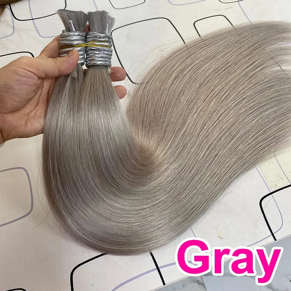 No Weft Virgin Bulk Human Hair Human Hair For Braiding 100% Unprocessed Human Hair Bulk Extensions Brazilian Natural Boho Braids — image 16