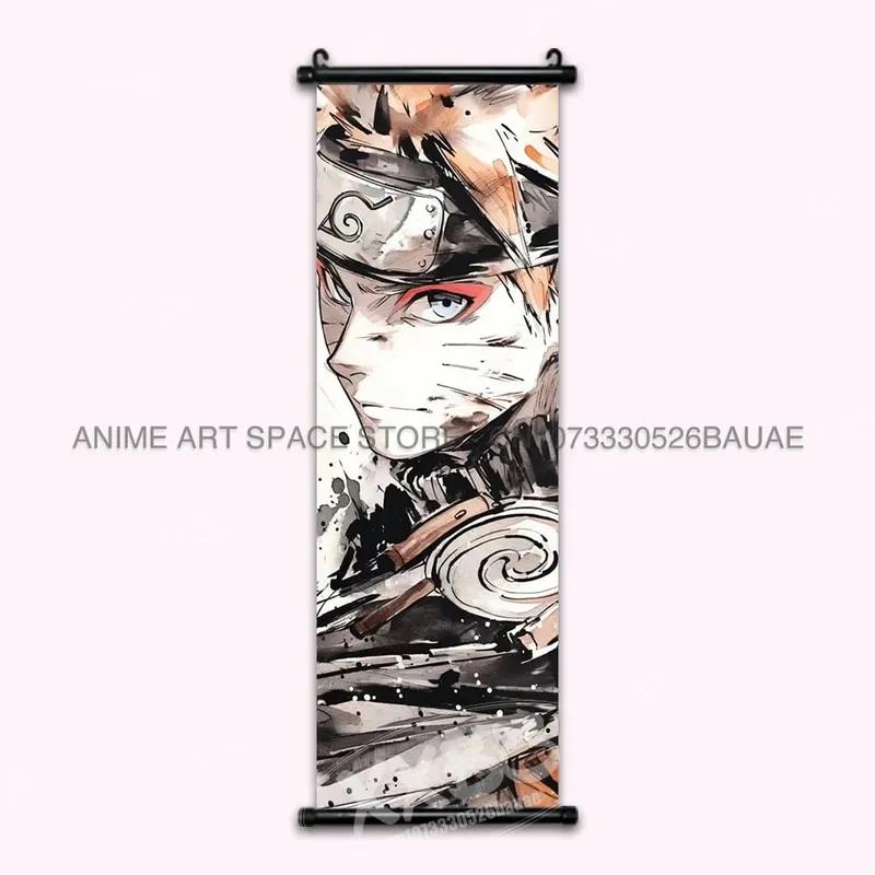 Anime Naruto Hanging Painting Hatake Kakashi Wall Art Scrolls Picture Uchiha Sasuke Home Decor Canvas Poster Haruno Sakura Mural — image 29