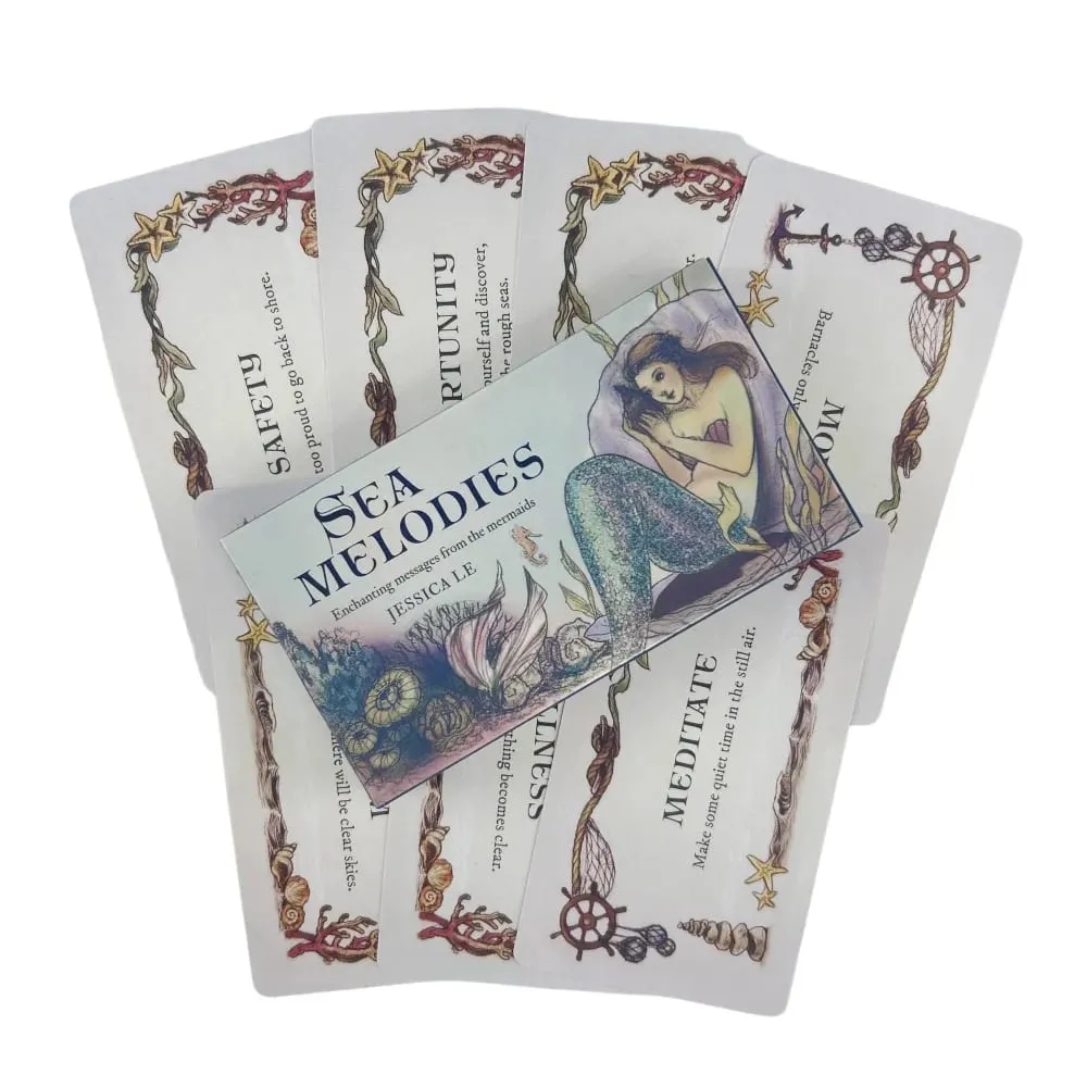 Sea Melodies Oracle Cards A 40 Deck Message From The Mermaids Tarot English Visions Divination Edition Board Playing Games — image 4