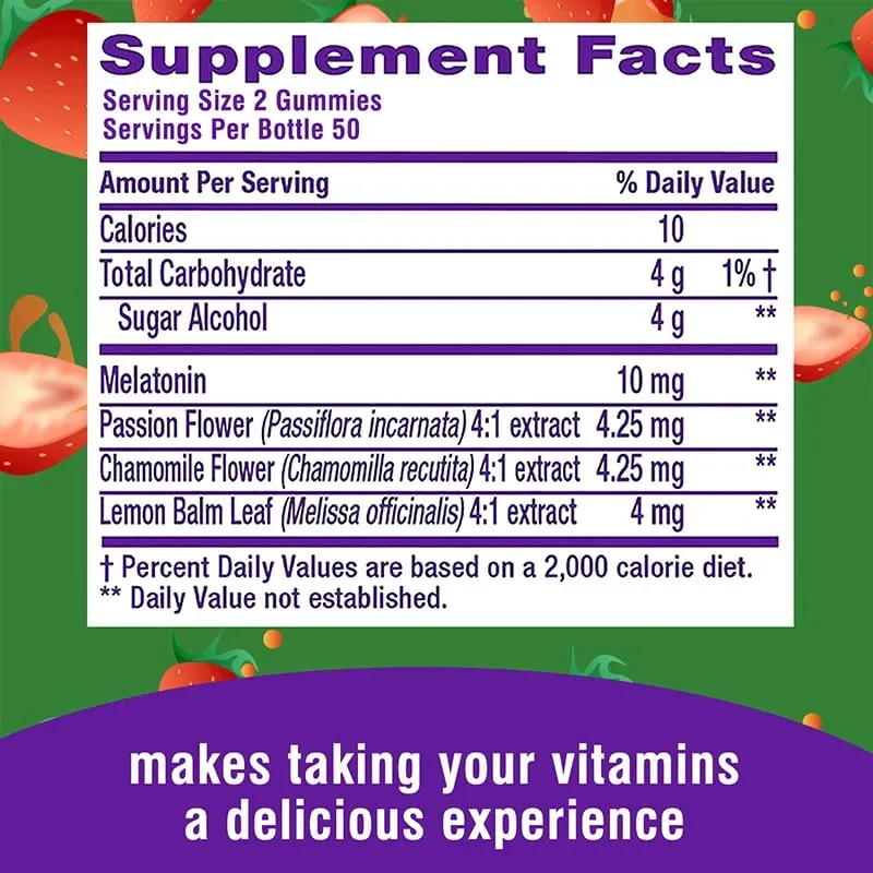 Melatonin Gummy - Support Deep Sleep Relieve Anxiety Improve Sleep Quality Enhance Immunity and Increase Mental Vitality