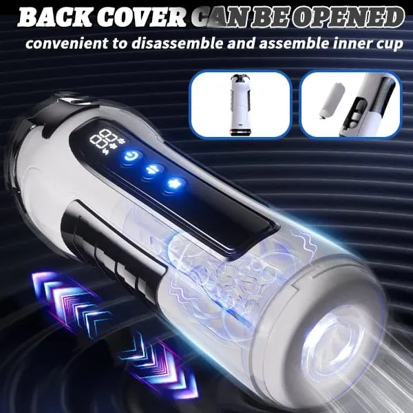 Male Electric Masturbation Cup App AI Control Heating Blowjob 9 Sucking Thrusting Vibration Modes Masturbator Sex Toys for Man