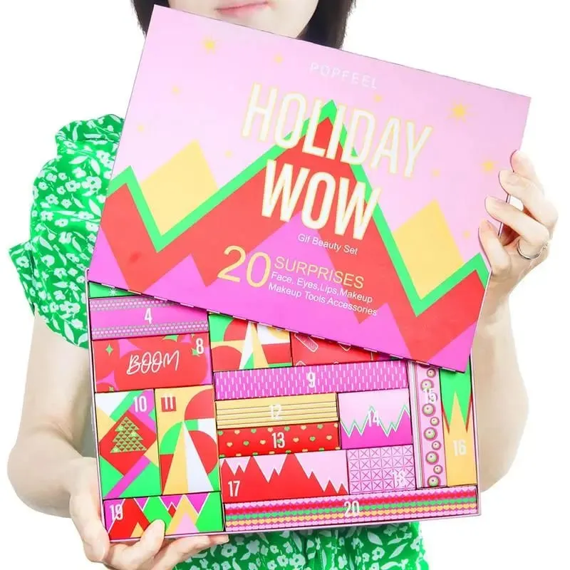 Christmas Advent Calendar 2023 Makeup Tools Countdown Calendar Gift Boxes Holiday Lipstick Eye Shadow Concealers Cosmetics Gift — image 2