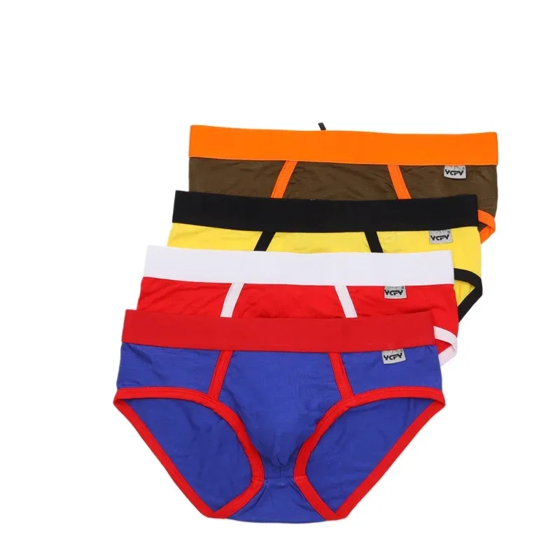 Color Modal comfortable and breathable men's briefs, solid color simple pants YCFY — image 15