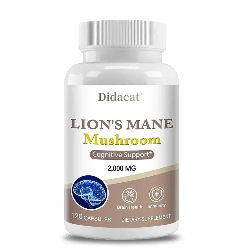Lions Mane Brain & Focus Supplement - Mushroom Powder Extract Capsules - Non-GMO & Gluten Free to Improve Cognitive Health — image 9
