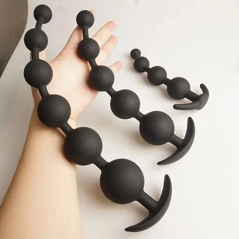 Anal Beads Balls Long Dildo Training Silicone Anus Ass But Butt Plug Analplug Buttplug Butplug Sex Toys Analsex Prostate — image 2