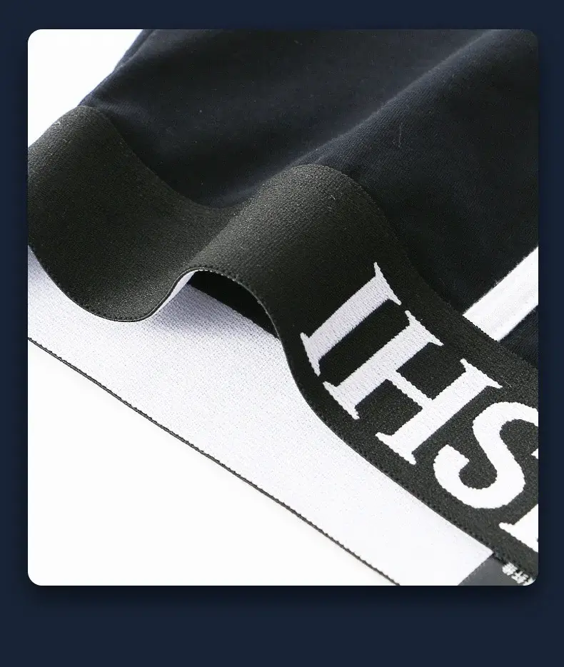 2 Piece Men's Underwear Burst of Cotton Breathable Youth Boxer Shorts Letter Trend Mid-waist Quadrangle Shorts Flat Corner Perso — image 6