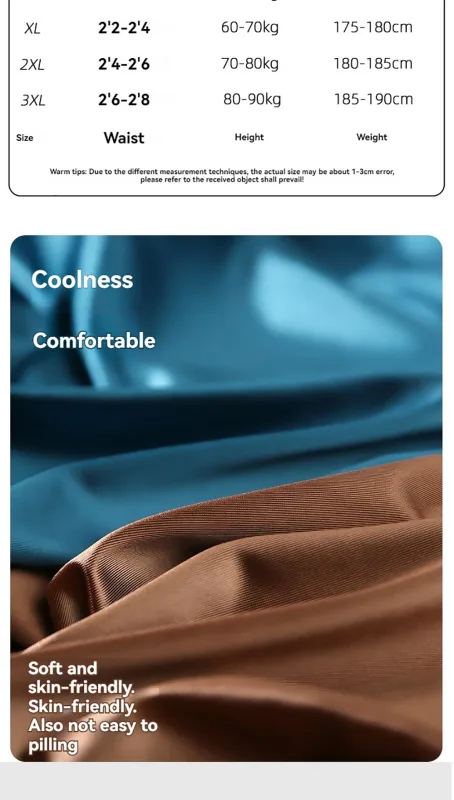 3PCS/Pack Luxury Ice Silk Satin-like Men's Panties Super Soft Boxer Homme Cool Breathable Comfortable Man Underwear Underpants — image 10