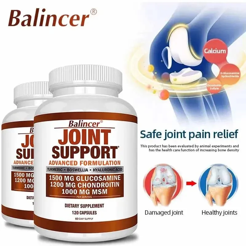 60/120 Glucosamine & Chondroitin & MSM 3-in-1 Capsules - Joint Health Support Supplement - Non-GMO Vegetarian Capsules — image 2