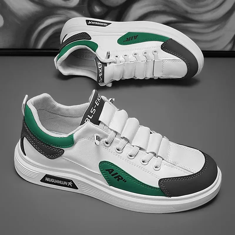 Men's Casual Leather Sneakers Waterproof Vulcanized Shoes Men 2024 Comforthable Spring Sneakers Men Casual Shoes Size 39-44 — image 5
