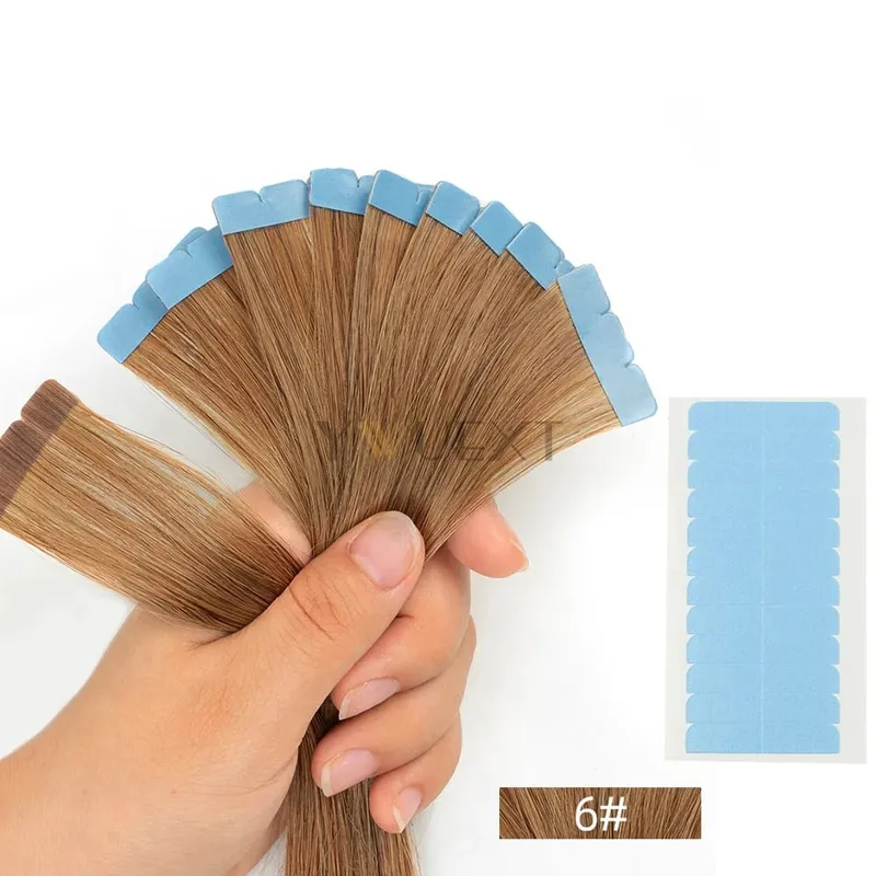 Invisible Mini Tape In Human Hair Extensions Seamless Adhesive Natural Straight Hair 12-24 Inches Machine Remy Hair 10pcs/pack — image 12