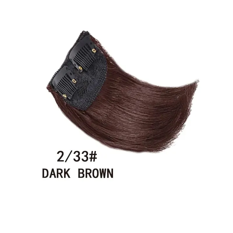 4Inch Synthetic Clip In Hairpiece Hairpin One Piece Seamless Artificial Hair Pad Black Natural Hair Extensions Fake for Women — image 10