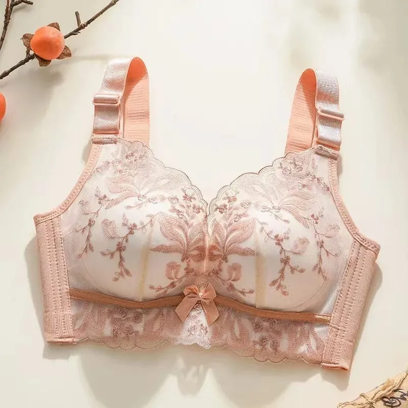 Sexy Lace Bra Push Up Soft Bra Small Breast Gathering Anti-Sagging Lace Women Underwear Adjustable Lingerie — image 9