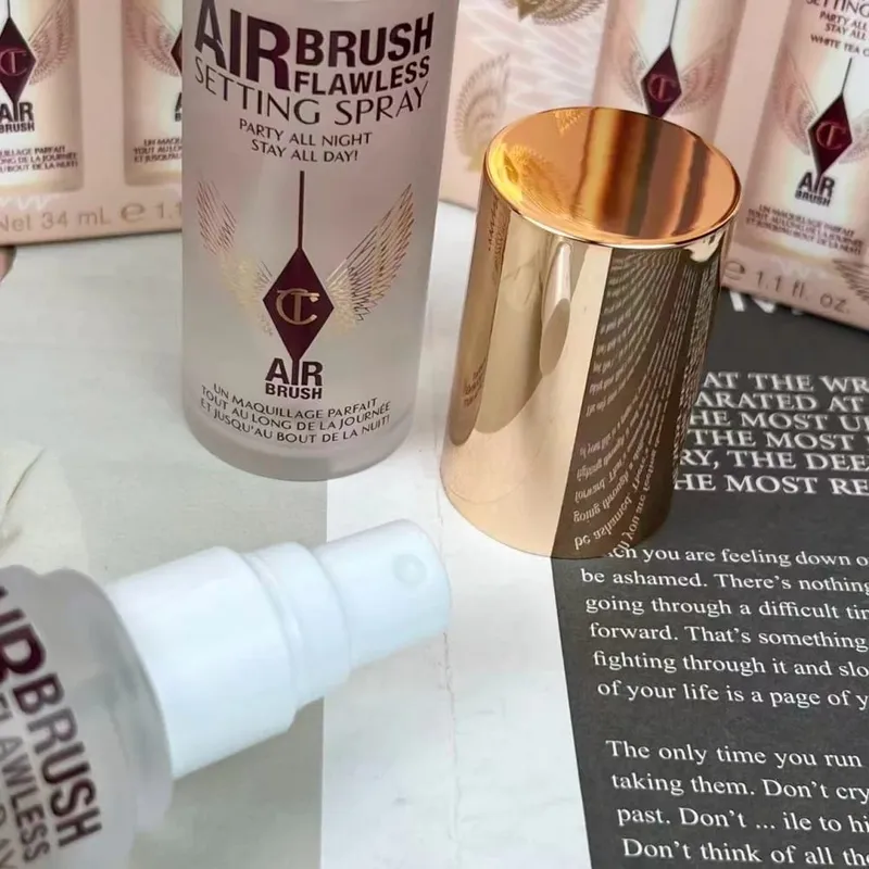 Charlotte Tilbury Airbrush Flawless Setting Spray 100ml 34ml 2PCS Set Setting Spray Moisturizing Hydrate Oil Control MakeUp Gift — image 2