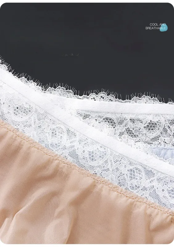 Herren-Dreieckshose mit Spitzenkante, Eisseide, spurlos, atmungsaktiv, dünn, Herrenunterwäsche, niedrige Taille, weich, nahtlos, Komfort, Herren-Slip — image 9