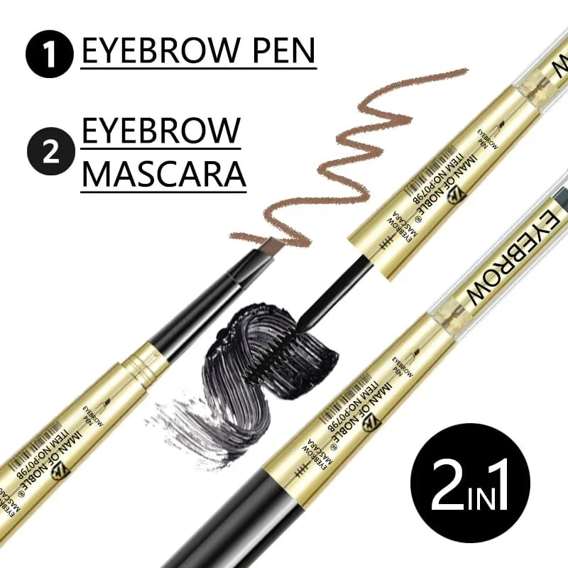 Ultra Fine Dual Head Eyebrow Pencil Mascara Set Natural Waterproof And Long-Lasting Professional Eyebrow Pencil Makeup