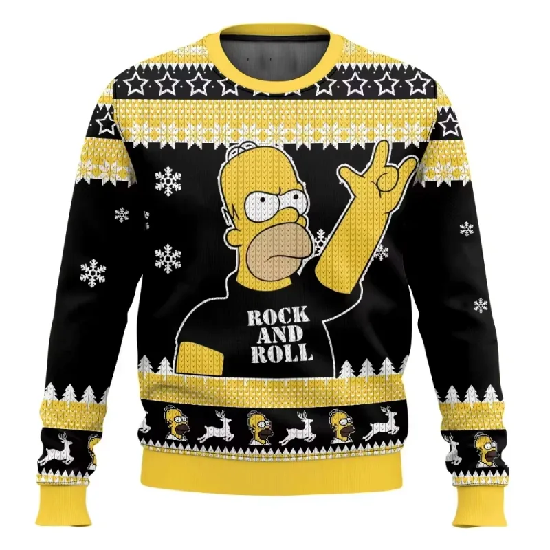 outono e inverno de volta ao futuro suéteres feios de Natal, camisas de anime de desenho animado para homens e mulheres, roupas — image 13