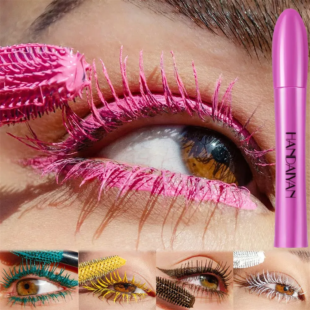 10 Color Waterproof Volumizing Mascara Smudge-Proof Curling Long-Lasting Sapphire Blue Pink Mascara for Bold Eye Look Cosmetics — image 1