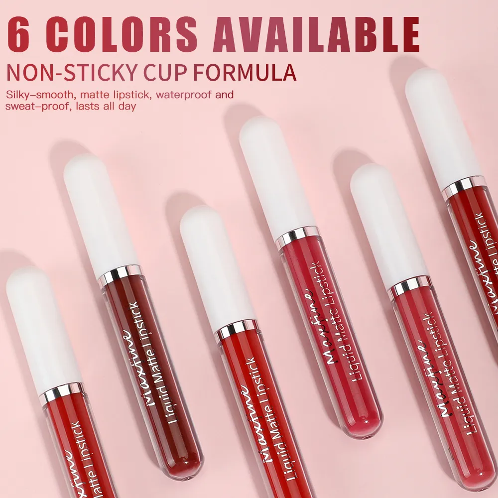 Matte liquid lipstick Waterproof sexy velvet lip glaze Long lasting moisturizing lipstick — image 5
