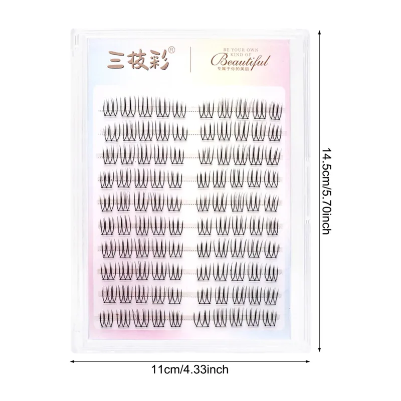 Umělé řasy C Curl Natural & Wispy Lash Wisps Samolepicí řasy Manga Perfektní pro dívky Night Out Eye Makeup Tools — image 12