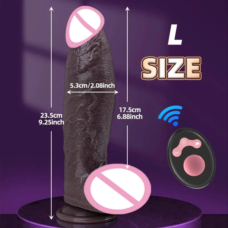 Telescopic Vibrator Dildo Heating Realistic Big Penis Female Vagina Massager Anal Plug Masturbator Sexy Adult Sex Toys For Women
