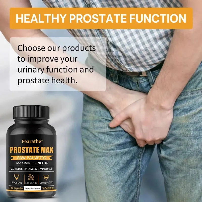 Saw Palmetto Prostate Supplement - 30 Plant Extracts Vitamins & Minerals for Men's Prostate Health Urination & Hair Growth — image 4