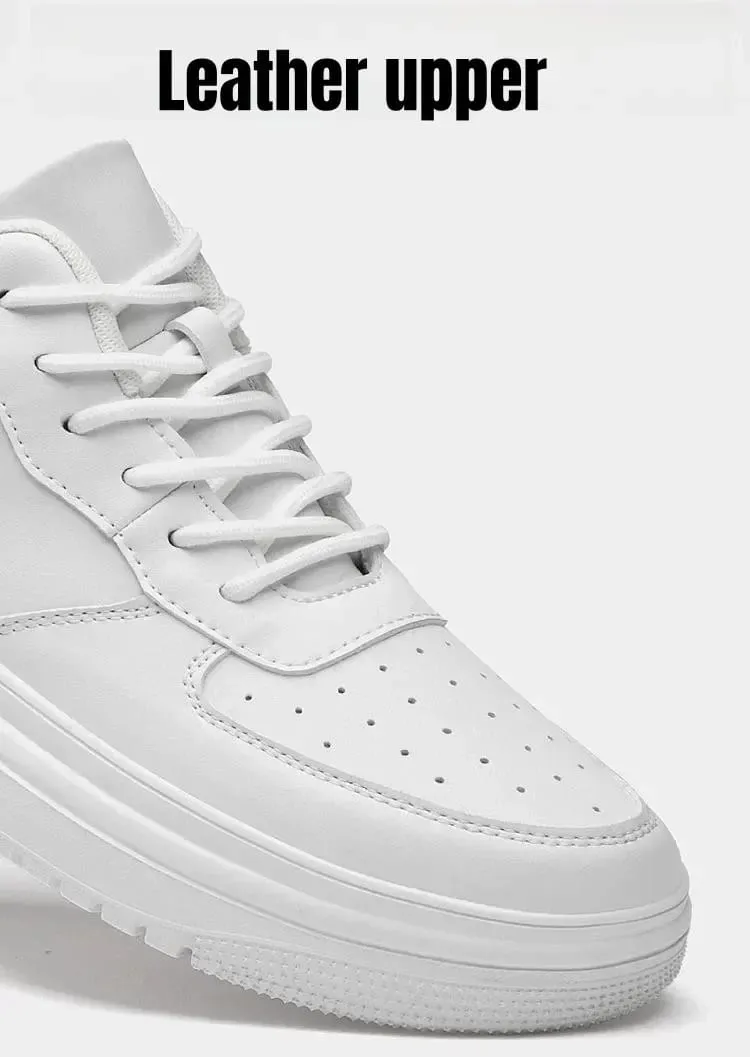 Sepatu Penambah Tinggi Baru untuk Pria 10Cm Sepatu Lift Tak Terlihat Sepatu Olahraga Kulit Putih Zapatillas De Hombre Ukuran Besar 46 — image 5