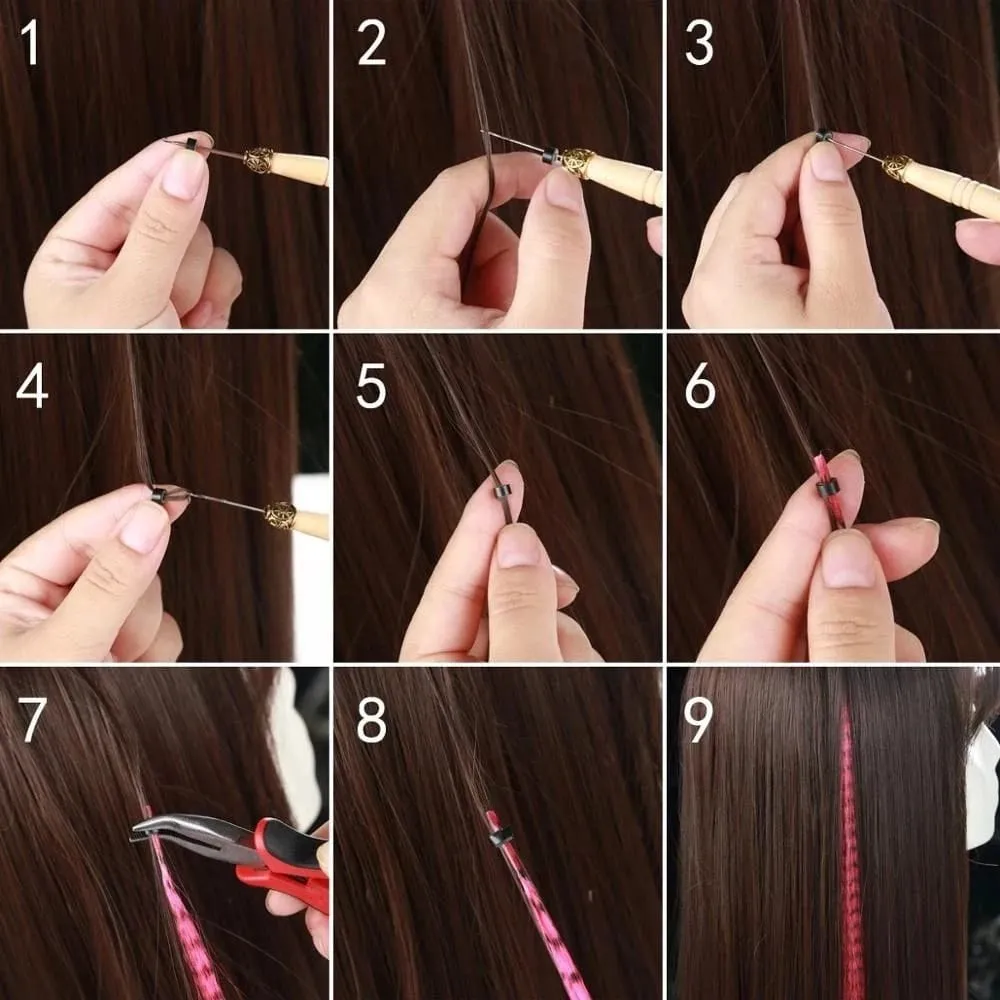50 Strengen/Pack Synthetisch Gekleurde I-Tip Stok Veer Hair Extensions Steil Haar 16 Inch Voor Vrouwen Hoge temperatuur Vezel — image 7