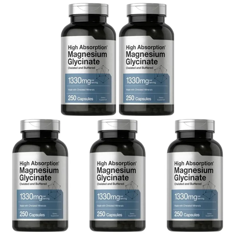 Magnesium Glycinate 1330mg (Elemental Magnesium) 250 Kapslar Kelaterade buffrade mineraler Icke-GMO glutenfritt kosttillskott — image 10