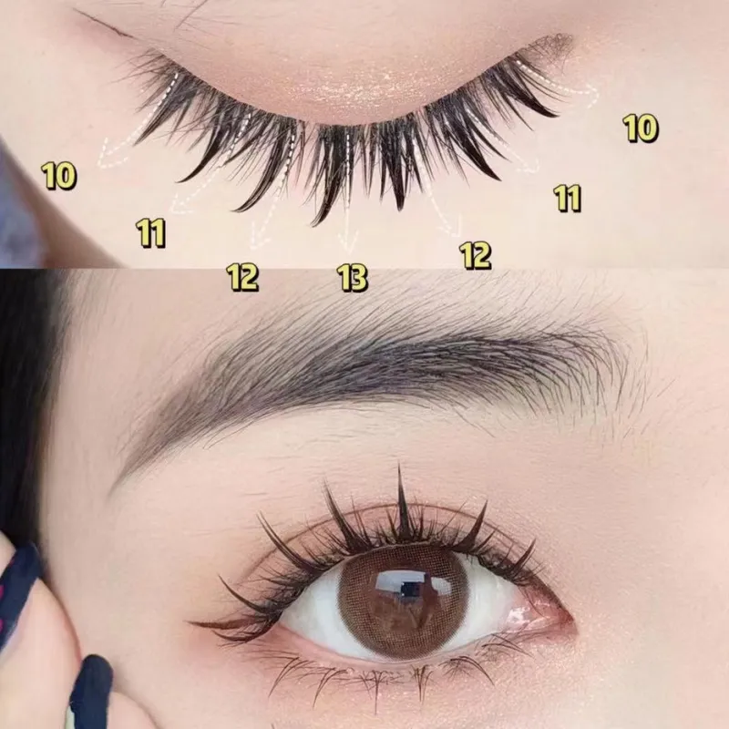 1 Box/160 Bunches Mink Eyelashes Natural 3D Russian Individual Eyelash Extension MS Eyelash Cluster Makeup Tool Lashes Wholesale — image 3
