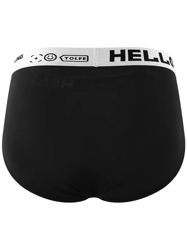 7-Pack Men's Milk Silk Briefs - “HELLO” Waistband, Colorful Set — image 3