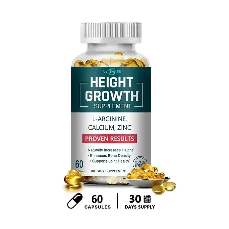 Supplément de gain de taille – Supplément de calcium L-Arginine Vitamine D3 Zinc – Favorise la croissance osseuse – Aide à la croissance naturelle de la taille — image 8