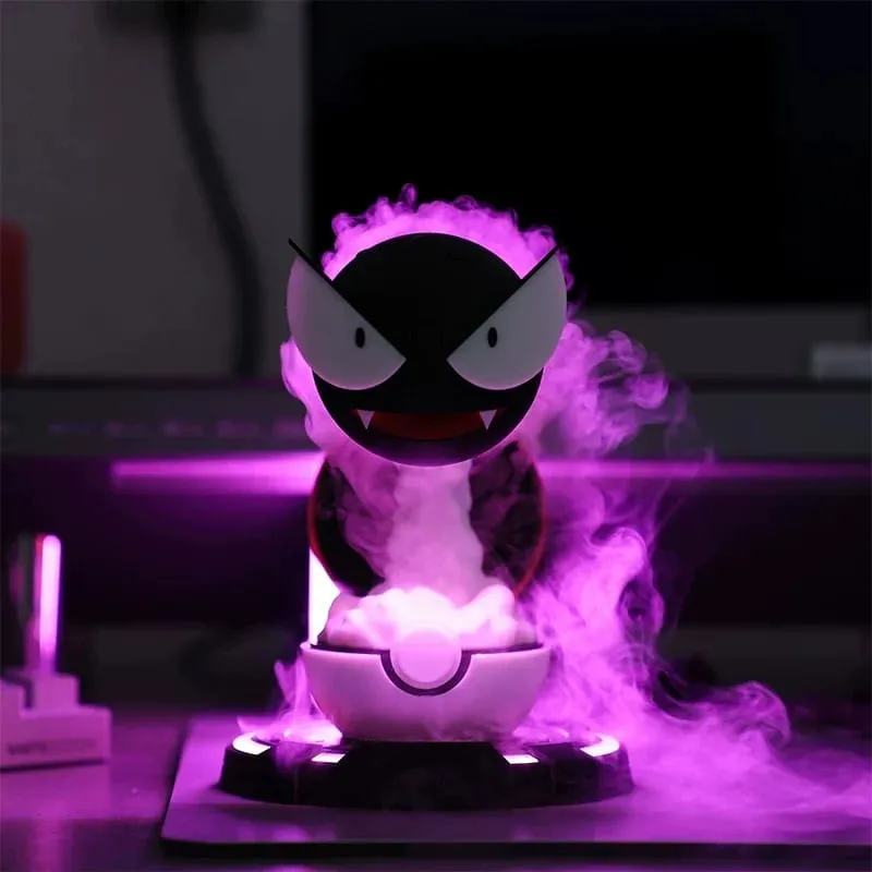 Anime PokéMon Gengar Spray Humidifier Nightlight Air Purifier Ambient Desktop Ornament Room Decoration Creative Periphery Gift — image 1