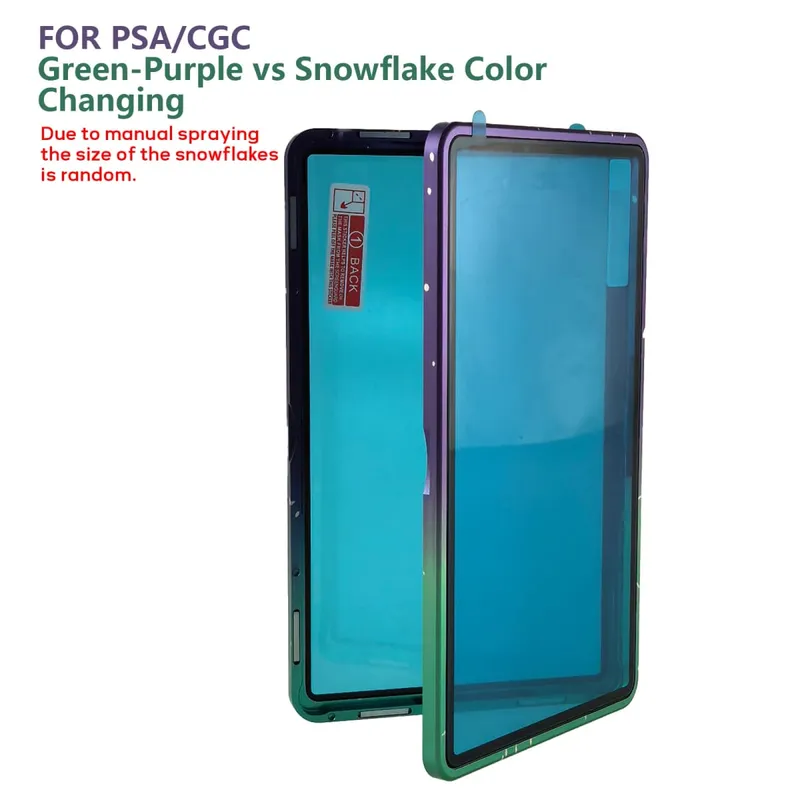 Gradient Color Aluminum Alloy Graded Cards Protector Case for PSA/BGS UV & Scratch Resistant Trading Card Bumper Display Holder