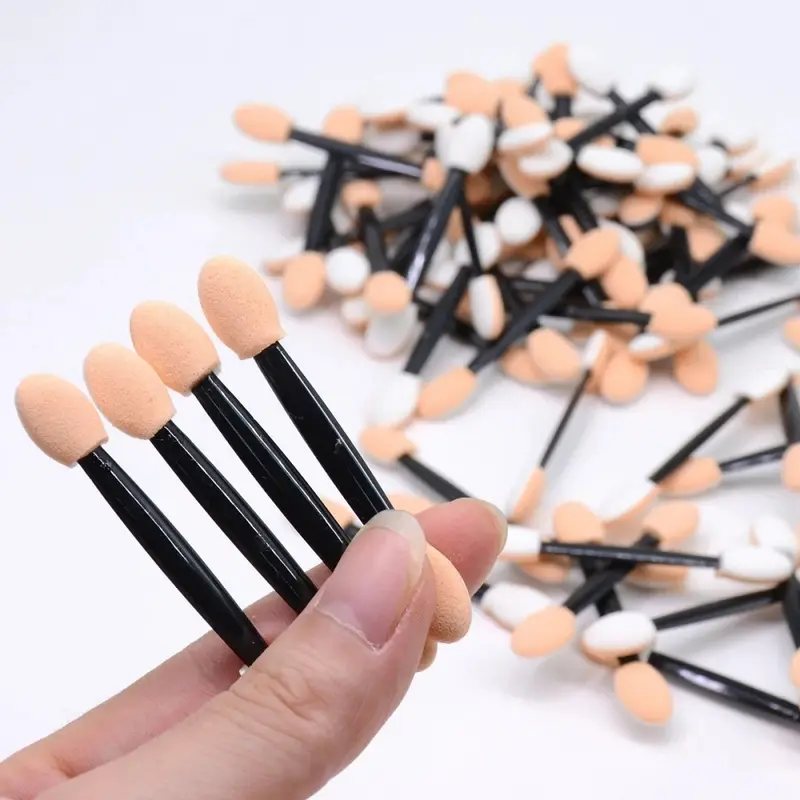 30/50pcs 대량 스폰지 아이 섀도우 브러쉬의 양면 아이 섀도우 애플리케이터 일회용 미니 메이크업 브러쉬 네일 파우더 브러쉬 — image 1